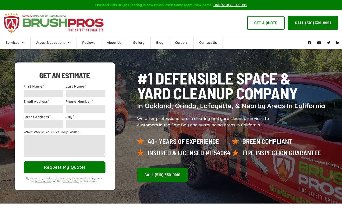 The current homepage
